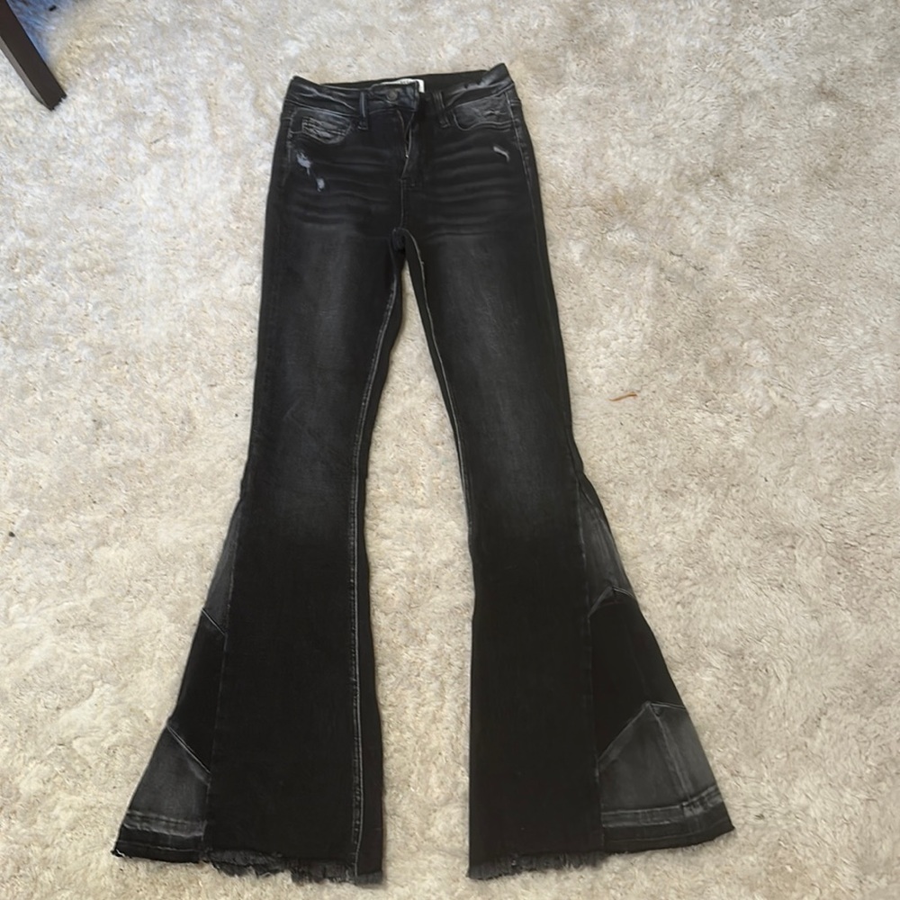 Black flare jeans